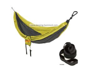 China Small Portable Single Person Parachute Nylon Hammock With Carabiners Outdoor Backpacking wholesale