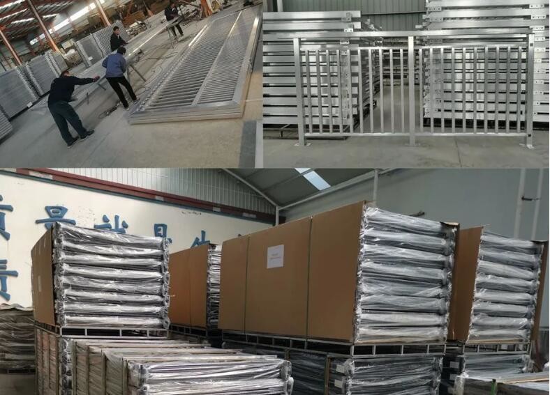 Full Galvanization Tubular Steel Fence 65*65mm Metal Rod Fence