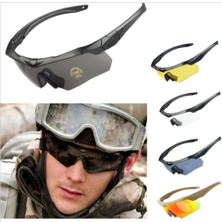 Anti-Impact Anti-Fog Uv400 Protective Sport Shooting Hunting Tactical Ballistic Goggles Military Eyeshield Safety Glasses