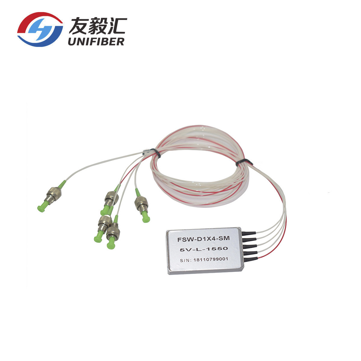 5V 1550nm Mechanical Fiber Optic Switch 1x4 Latching
