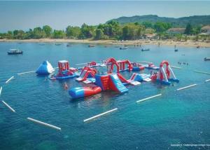 China Hot Welding Inflatable Water Amusement Park , Blow Up Water Playground wholesale