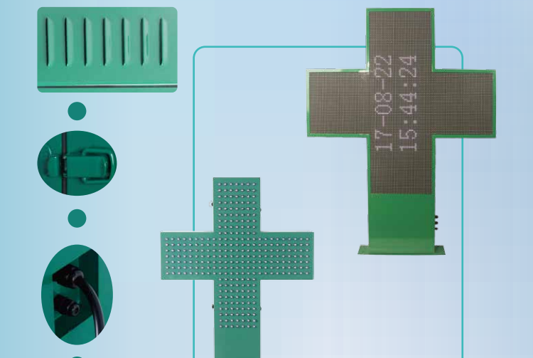 Double sided Customized outdoor led pharmacy cross sign,cross light display for the shop