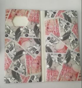 China Euro printing recycled washable kraft paper long wallet women's clutch long wallet wholesale