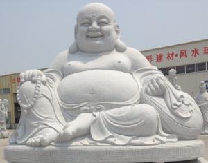 China Chinese Buddha Large White Stone Buddha Statue (YKBH-04) wholesale
