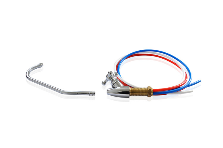 Nickle Surface Finishing Water Filter Parts , Gooseneck Faucet With Roate Switch