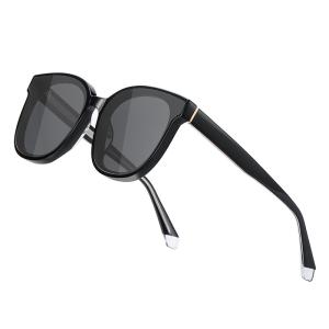 China Retro Round Acetate Sunglasses Women UV400 Protective Glasses wholesale
