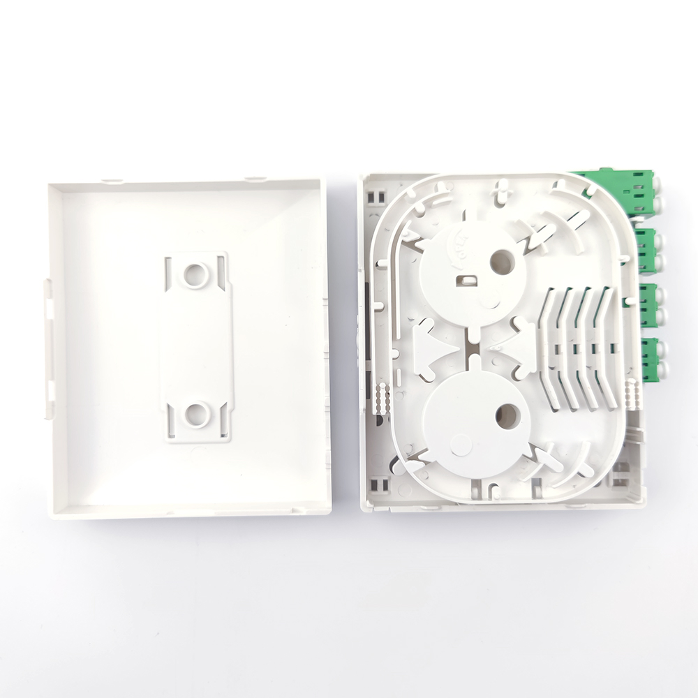 Network None 4 Cores Fiber Optic Faceplate Socket Panel for Indoor FTTH Installation