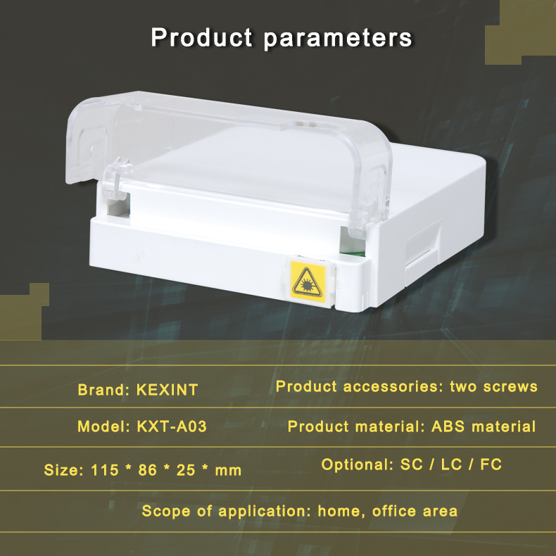 FTTH Termination Box ABS Fiber Optic Distribution Box G657A2 Flame Retardant