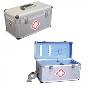 China 35cm First aid kit Portable Aluminum Medicine Case First Aid Kit with Lock Medical Emergency Storage Box Drug Collection wholesale