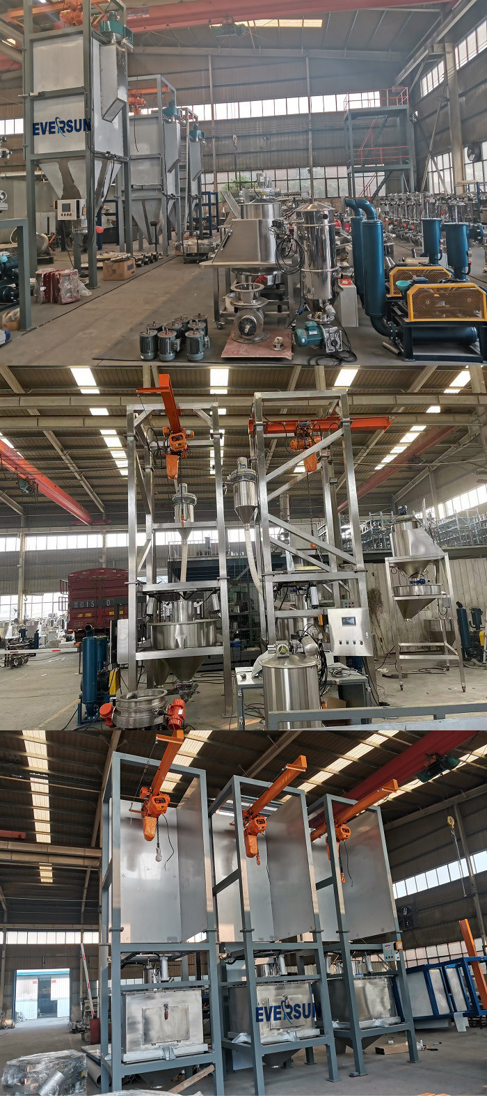 Carbon Steel Combined Big Bag Unloader Bag Dump Station For Powder