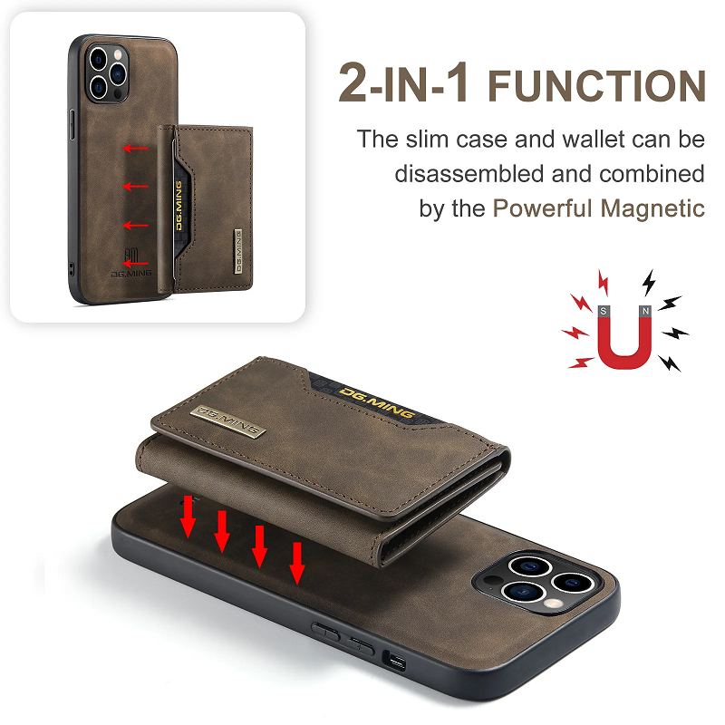 2 in 1 Magnetic Cell Phone Case for IPhone 14 15 Pro Max Customized Logo DG. ming