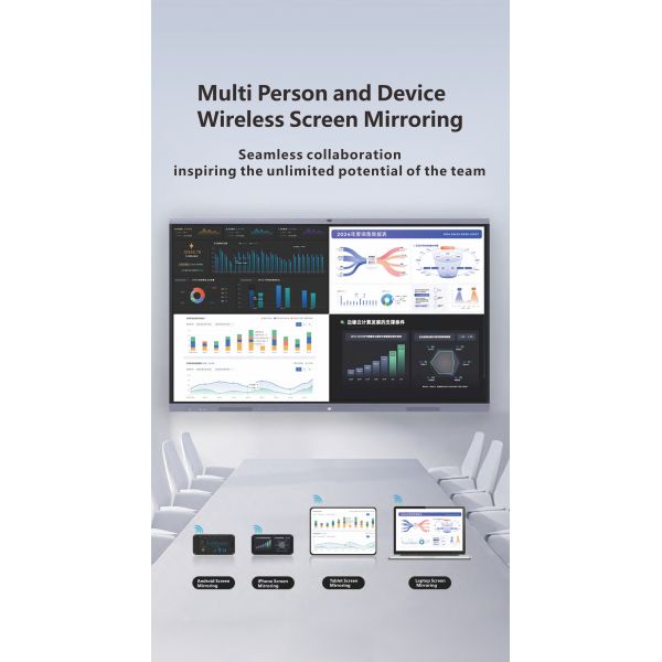 65 Inch A type Pen Finger Touch LCD AI Smart Interactive Board Anti Glare For Teaching