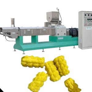 China SS304 Corn Puff Production Line Corn Puff Snack Extruder Machine 88kw wholesale