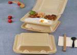 Biodegradable disposable 3 compartment clamshell form container food packaging