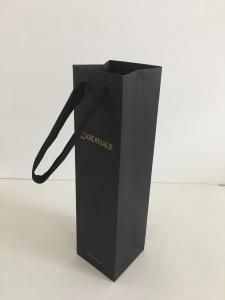 China Custom wholesale printing personalized wine glass gift paper bags with handles wholesale