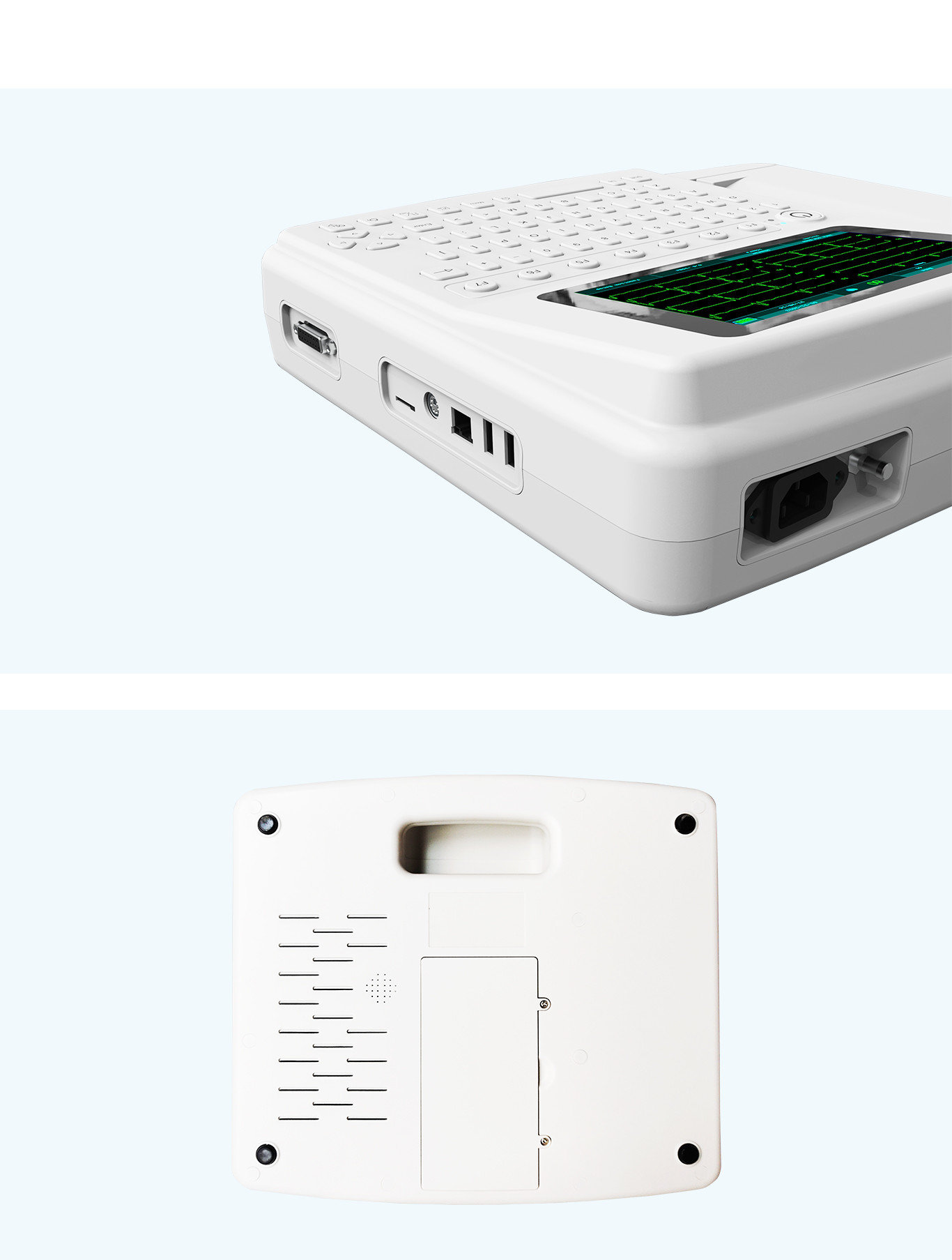 Medical Printer Touch Screen ECG Machine 12 Channel