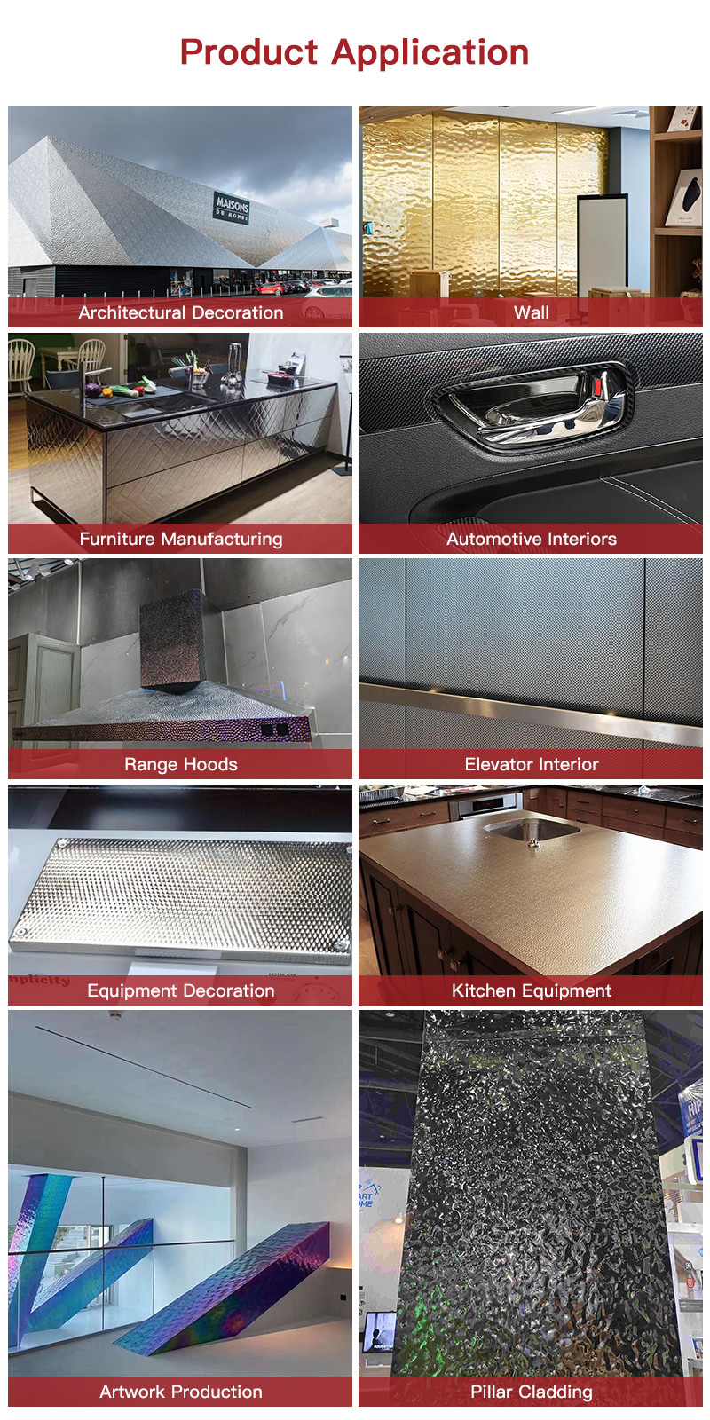 sus 304 stainless steel embossed checkered pattern textured sheet metal panels