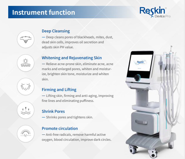 Professional Hydra Dermabrasion Machine for Non-invasive and Painless Oxygen Skin Care with 6 Functions Hydra Beauty Machine for Brighten Skin and