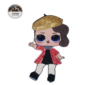 China Customized Design Woven Badges No Minimum , LOL Sequin Embroidery Patch wholesale