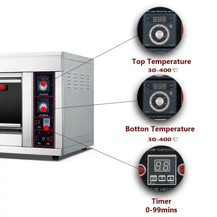 Bakery Equipmen Kitchen Catering Commercial Luxury 1 Layer 1-3 Trays Bread Cake Pizza Baking Machine Oven