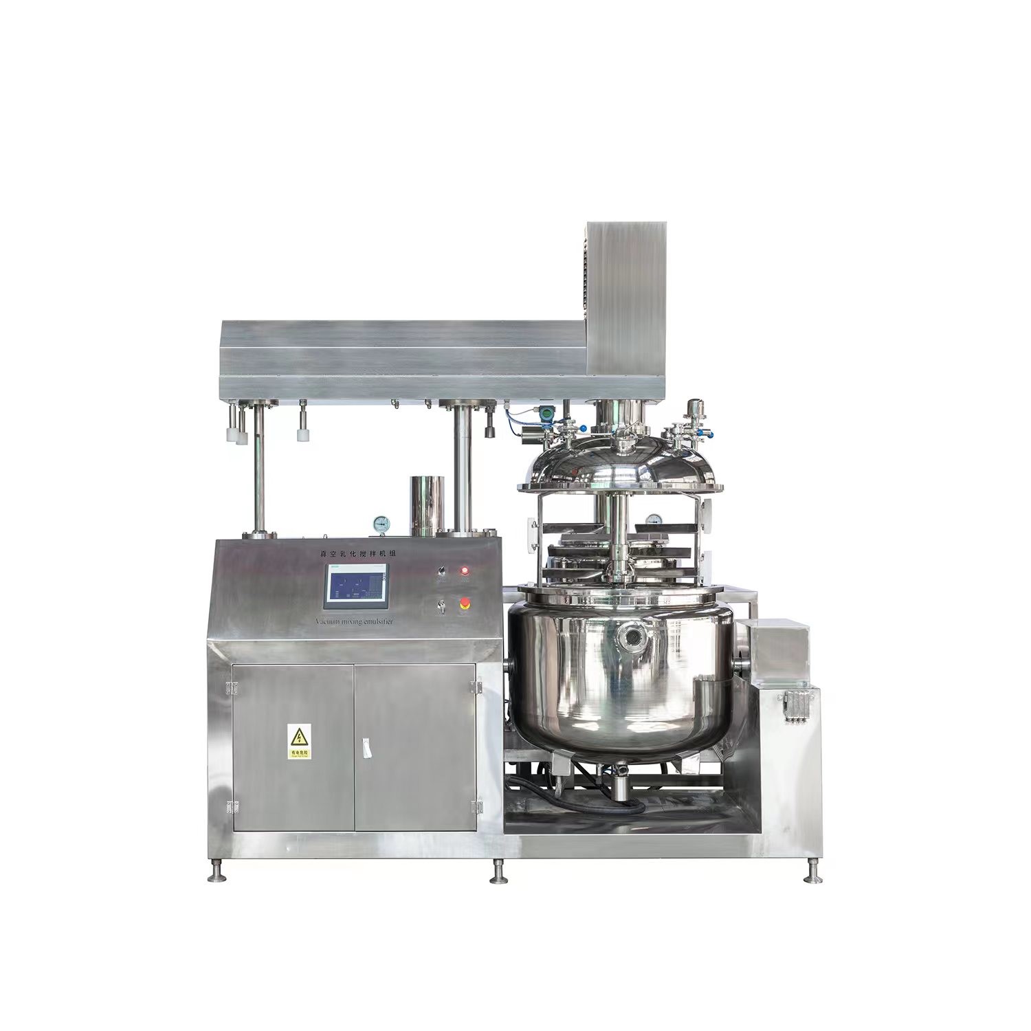 Chemical liquid soap making machine homogenizer mixer cosmetic heating stainless steel double jacketed mixing tank