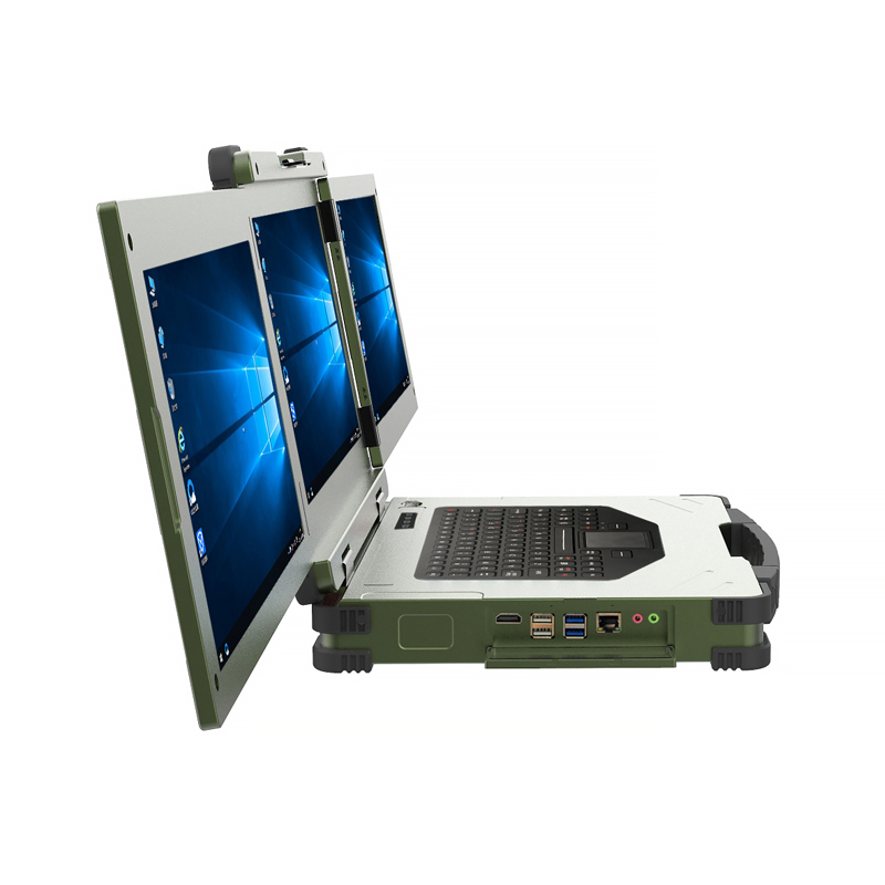 Core I7 I9 Rugged Laptop Computers 2 Screen 3 Creen Gigabit Lan Display Vga Port 1xrs232 Or Rs485