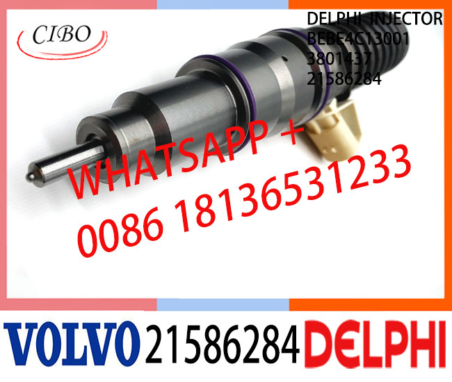 21586284 BEBE4C13001 3801437 Common Rail Fuel Diesel Injector BEBE4C13001 3801437 21586284 E1 for VOL D12 BUS