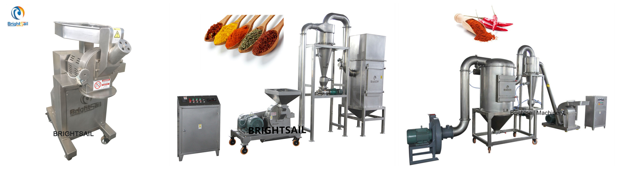 1300kg/H Chilli Powder Grinding Machine 3 Stage Pepper Pulverizer