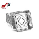 OEM Logo Silver 1320ML Square Aluminum Foil Container With Lid