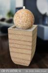 Ellipse Base Wood Rattan Effect Water Fountain