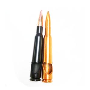 China Cool innovative men gift box, die casting zinc alloy affordable gift, 50 Cal bullet beer bottle opener, black coating wholesale