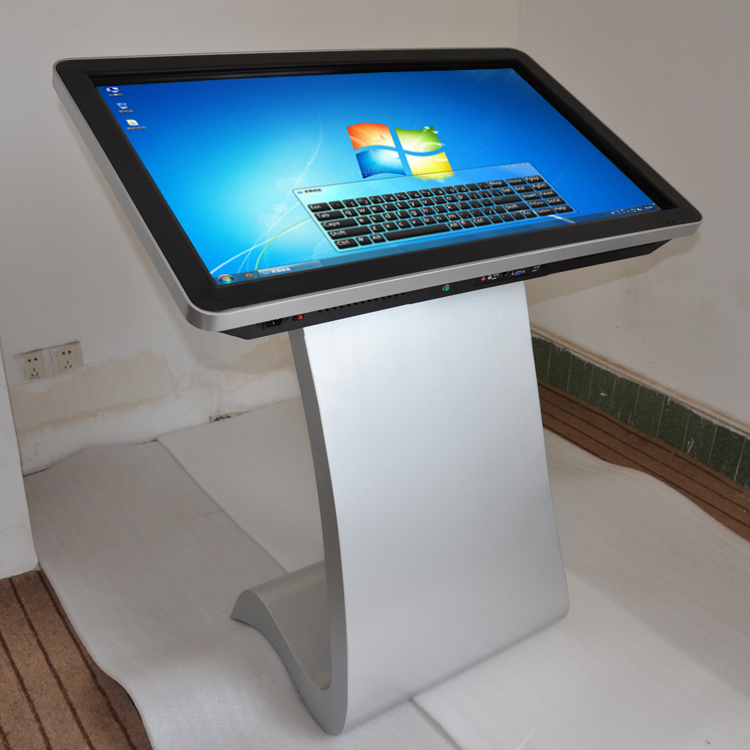 21.5" inch floor stand all-in-one LCD interactive kiosk touchscreen commercial PC for POS