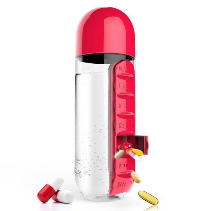 7 Day Weekly Pill Medicine Dispenser Box Flower Shape 7 Cases Vitamin Fish Oil 12cm