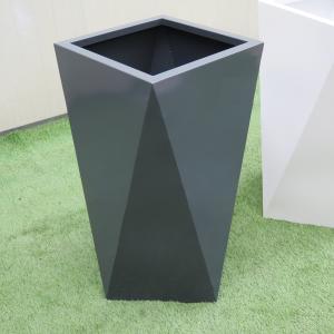 China Community L407xW407xH1042mm Black Metal Plant Pot wholesale