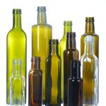 Green Color Clear Glass Square Round Olive Oil Bottles 125 Ml 250 Ml 500 Ml 750