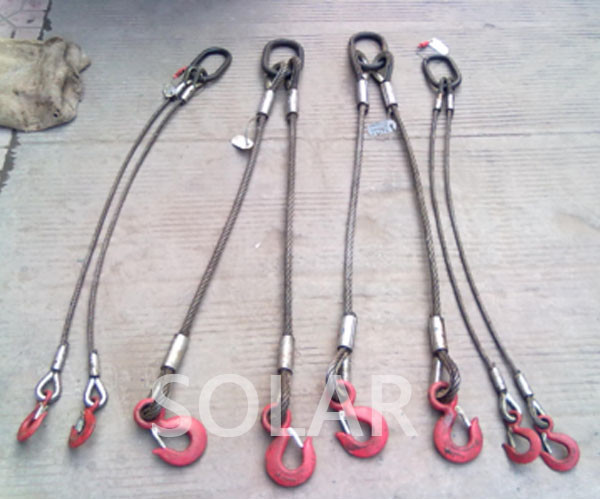 WLL: 15.63 Ton, Dim.: 24mm, Leg Length: 3 Mt.6x36, IWRC, Grade 19601/1)/11VI2, Galvanized, Four-Legged Wire Rope Sling,