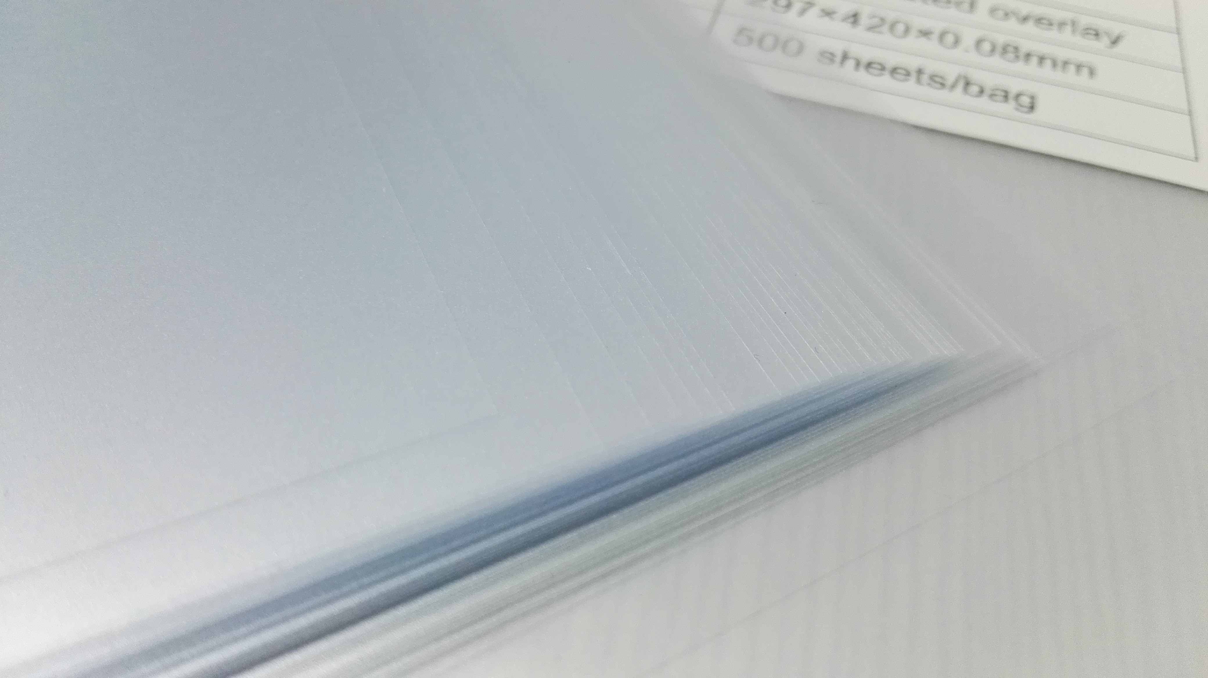 High Adhesion PVC Coated Overlay Film for Laminating Social Security and IC Cards