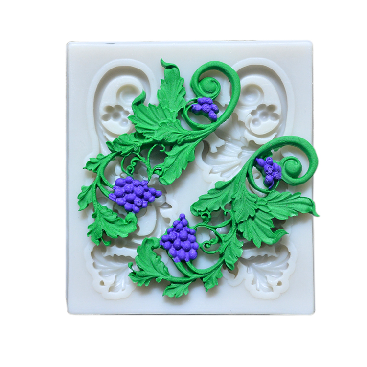 Silicone Baking Tools And Utensils Moulds Grape Branch Shape For Cake Decorating