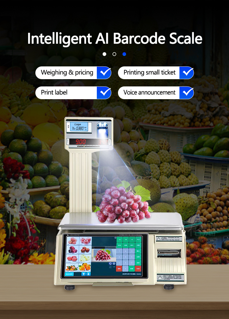 LCD Display Intelligent Bar Code Table Scale SHW-TMF6 for 30kg Capacity