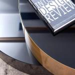 Toughened Glass Living Room Hotel Coffee Table Modern Stainless Steel