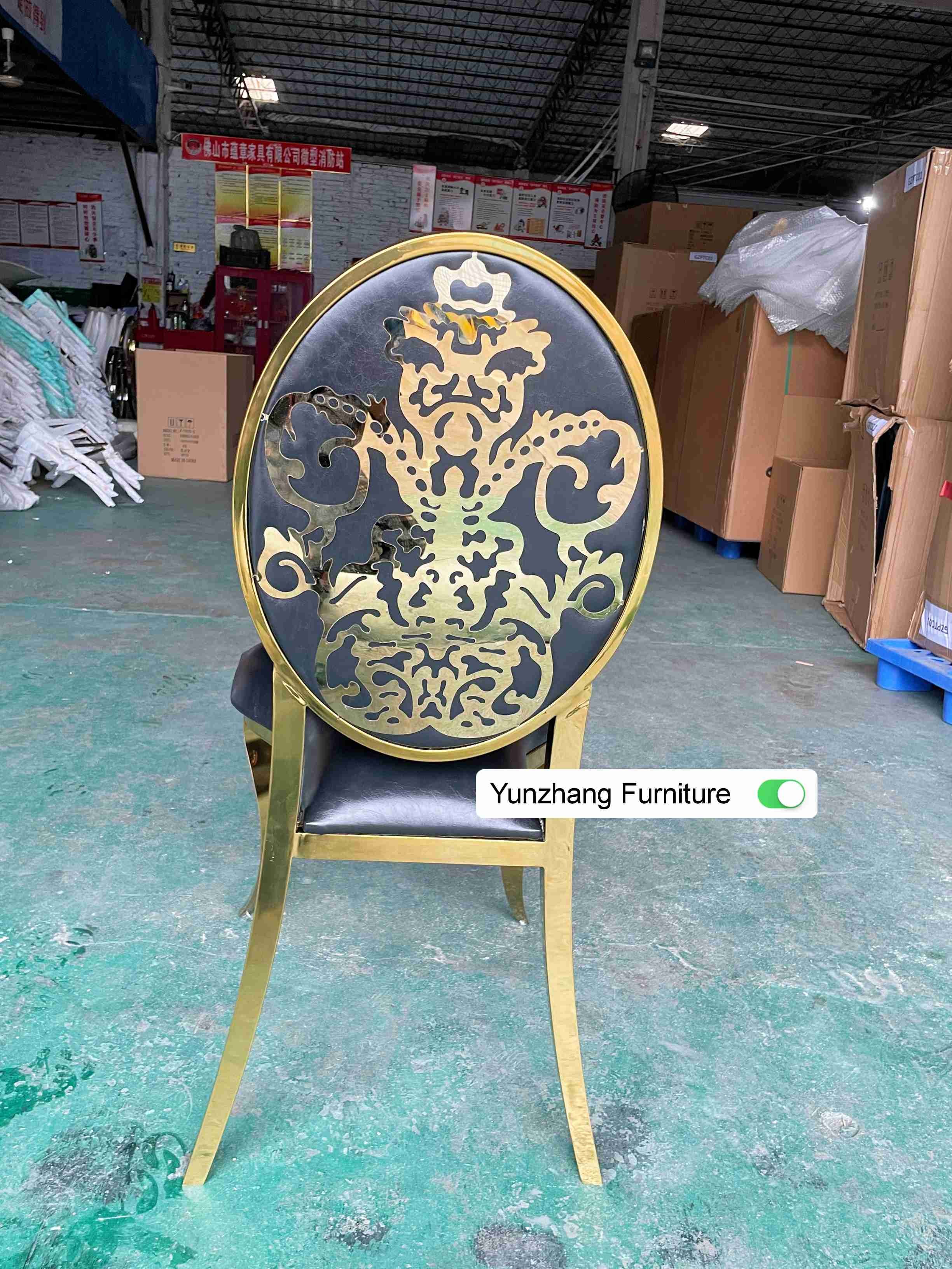 Traditional Stainless Steel Stackable Event Chairs Round Back Rental W50xD65xH92cm