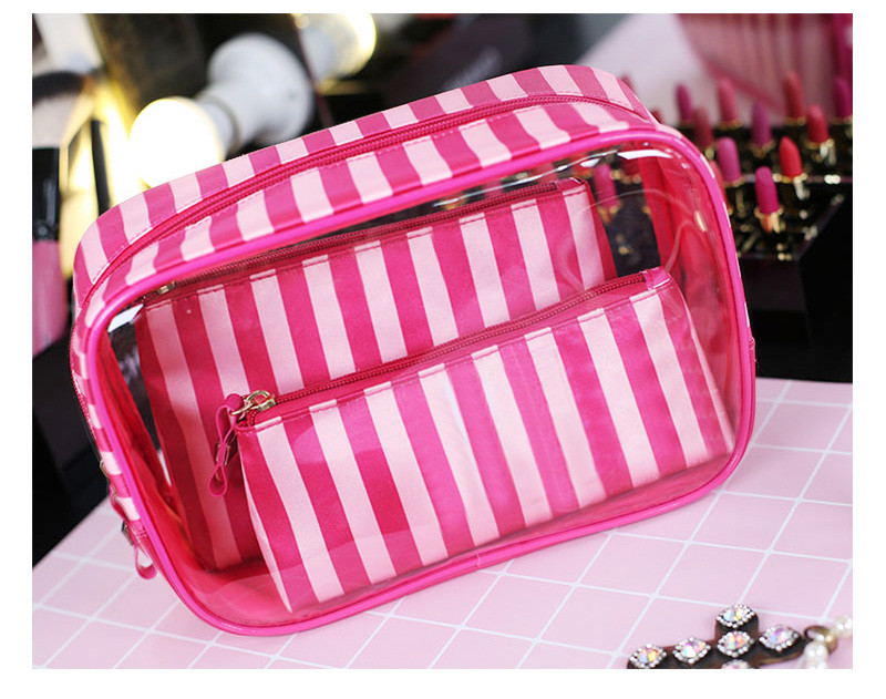 Travel PVC Clear Makeup Polyester Cosmetic Bag