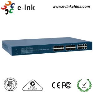 China Gigabit Fiber Optic Network Switch 8G + 16 SFP Management 93 X 120x 28 mm wholesale