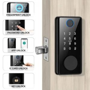 China Deadbolt Smart Code Lock Full Automatic Fingerprint Code Card Tuya WiFi Unlock wholesale