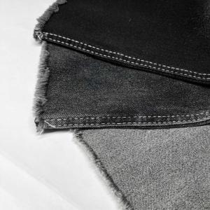 China Black Gray French Terry Knitted Denim Fabric 11oz 180 cm wholesale