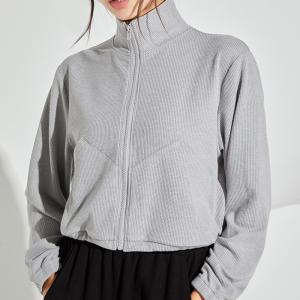 China 100% Cotton Spring Autumn Female Sports Clothes Stand Up Collar Hoodie wholesale
