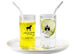 China Mouth Blown Personalized Glass Cup / Engraved Glass Coffee Mugs wholesale