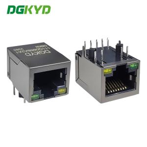 China Rectangle DIP Rj45 Gigabit Connector DGKYD111Q066BA2A1DBKN wholesale