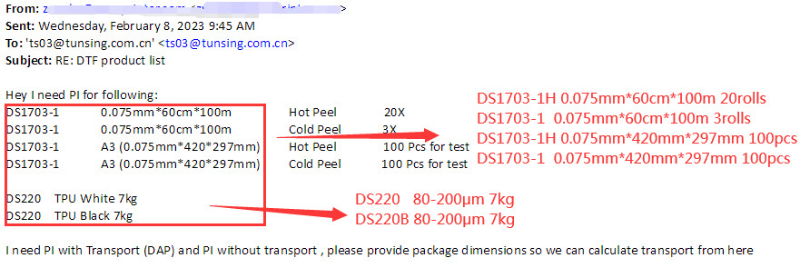 0.075mm Thickness 30cm 60cm PET Film DTF Film Roll For DTF Printer