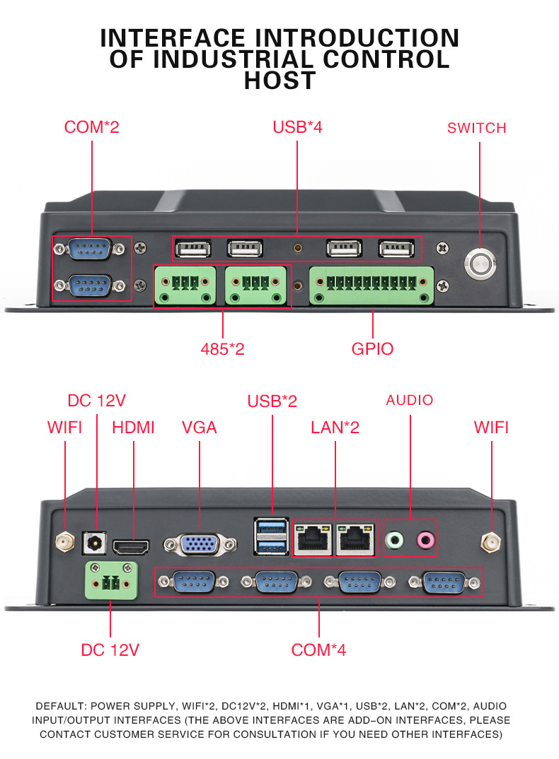 Embedded Fanless Industrial Pc Windows 10 Mini Computer